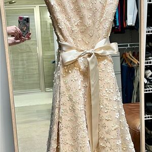 Tahari Cream Floral Dress